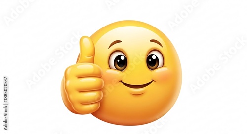 Cute 3D Emoji Illustration Isolated on White Background