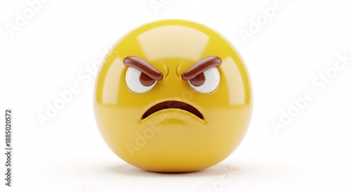 Cute 3D Emoji Illustration Isolated on White Background