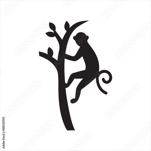 Monkey vector silhouette illustration design concept set collection idea