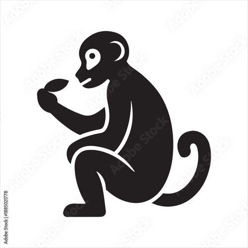Monkey vector silhouette illustration design concept set collection idea