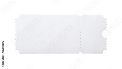 Ticket stub blank isolated on transparent background