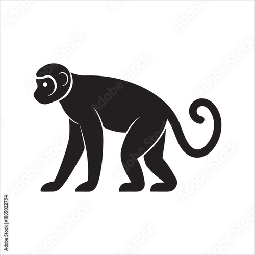 Monkey vector silhouette illustration design concept set collection idea