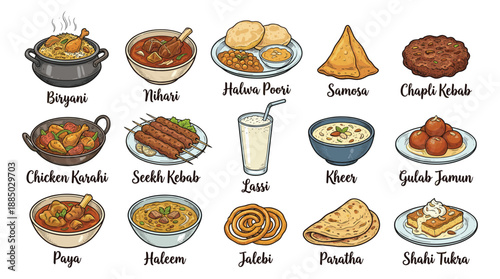 a top‑down view of traditional dishes displayed on a clean white backdrop, showcasing colorful culinary artistry