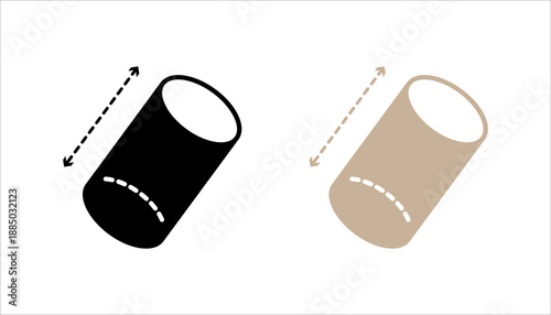 geometric object in the form of a rounded cube resembling a drum shape. Modern abstract design suitable for creative projects, digital art, product visualization, user interface elements, branding, pr