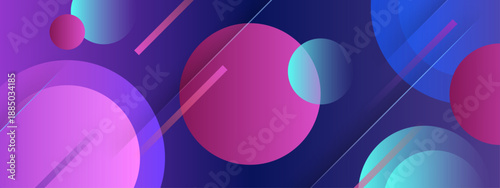 Playful yet professional abstract background with overlapping circles and fast-moving diagonal lines