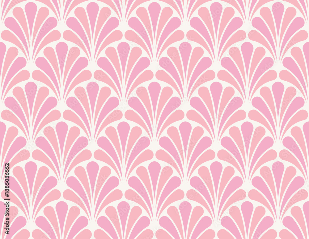 Obraz premium Damask leaves seamless pattern. Vector retro style background print. Decorative flower texture.