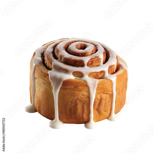 Delicious cinnamon roll with icing