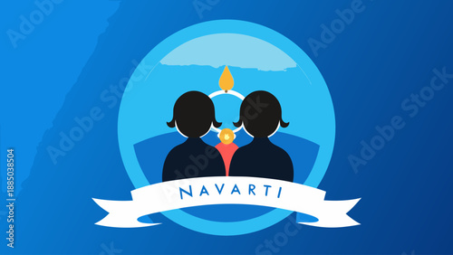 Celebrating unity and devotion during navarti festival Vector