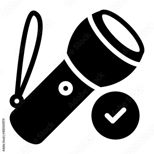 flashlight glyph icon