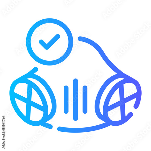 face mask gradient icon