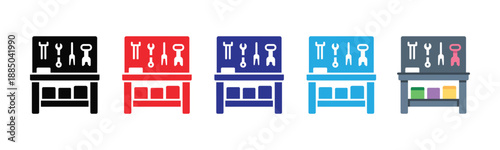 Vector illustration icon colorful television sets in various colors