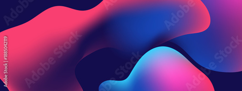 Abstract background featuring dynamic organic fluid shapes with a vibrant neon blue and pink gradient mesh