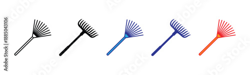 Vector illustration icon colorful selection of dusters in various colors