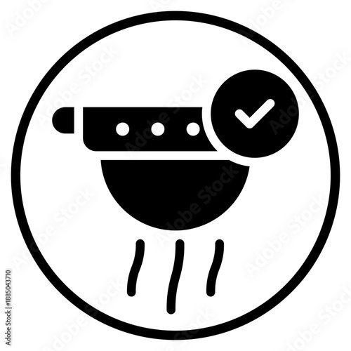 smoke detection glyph icon