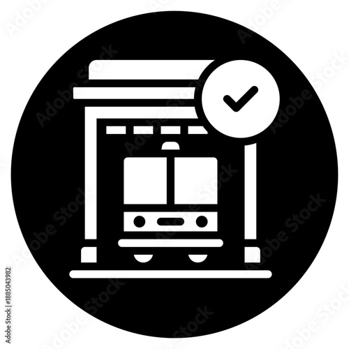 fire station glyph icon