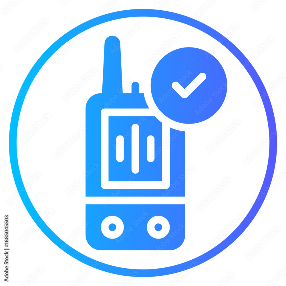 Obraz premium walkie talkie gradient icon