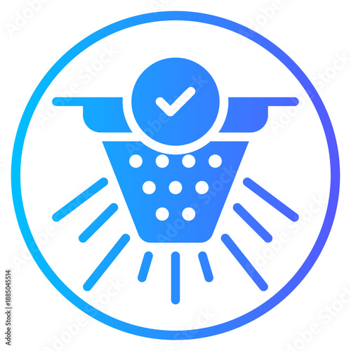 water sprinkler gradient icon