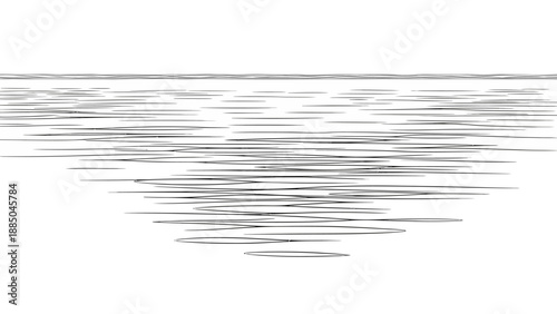 Abstract black and white horizontal lines pattern background.