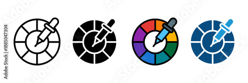 Color Picker Icon for UI Design Graphic Editing and Palette Selection