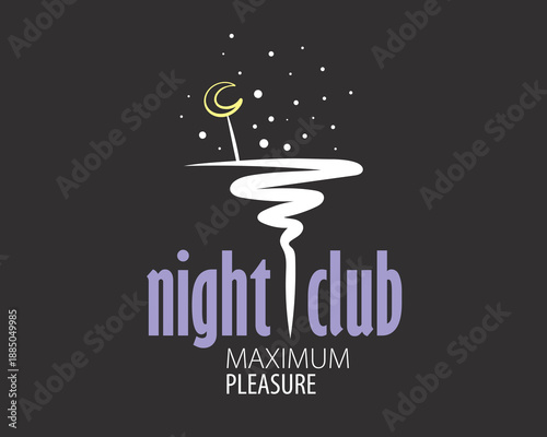 Vector hand-drawn logo for a nightclub