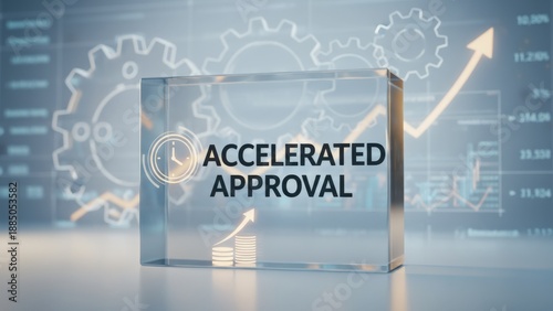 Accelerated Approval Concept Render: Business Growth, Finance, Efficiency, and Process Optimization Visualization