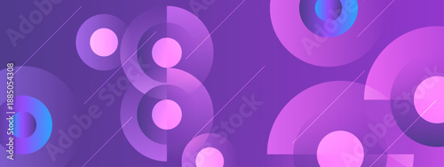 Sophisticated deep purple and violet background featuring technical concentric rings and diagonal lines