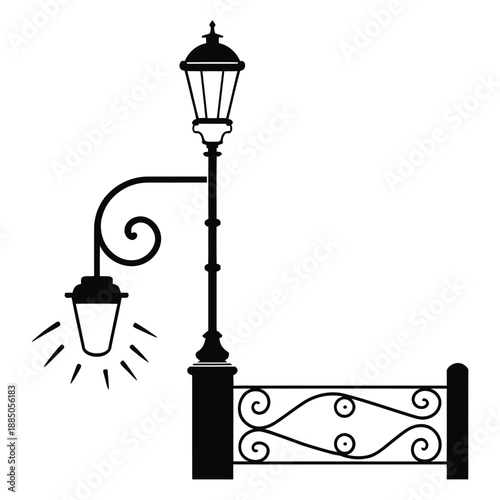 street lamp vector