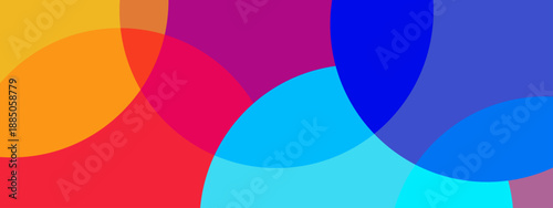 Dynamic overlapping circular shapes with smooth color gradients creating a sophisticated and bold visual experience