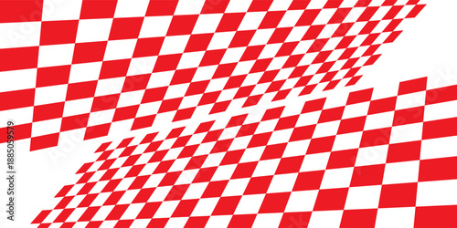 Textured red checkered tablecloth vector background isolated on white. vecto eps 10