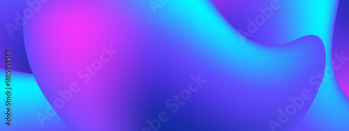 Dreamy and smooth background with flowing blue and purple liquid waves and soft lighting