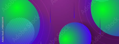 Abstract design with colorful circles and purple background art suitable for vibrant marketing campaigns and creative design projects. Great for web graphics.