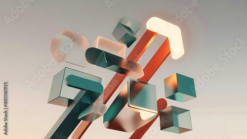 Abstract Digital Marketing Growth Concept