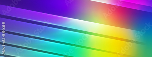 Rainbowcolored metal bars in abstract digital design. Vibrant pattern suitable for backgrounds, banners, and creative digital projects.