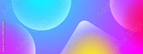 Abstract geometric shapes with a vibrant gradient background ideal for graphic design, web banners, posters, and digital art projects. Suitable for modern visual concepts.