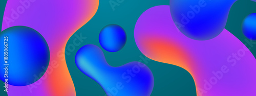 Abstract background with blurred shapes and vibrant gradient colors. Perfect for modern designs, web backgrounds, and artistic projects. Suitable for digital art.