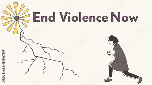 Social Issues Now Concept IllustrationVector Art Design Symbolizing Social Justice, Awareness and Nonviolence Movement Background Landscape