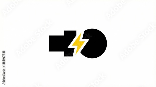 Wallpaper Mural A modern electric logo with a lightning bolt symbolizing energy and power Torontodigital.ca