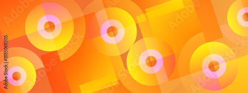 Futuristic glowing circles and rays in blue and cyan shades creating a sense of digital technology and connectivity