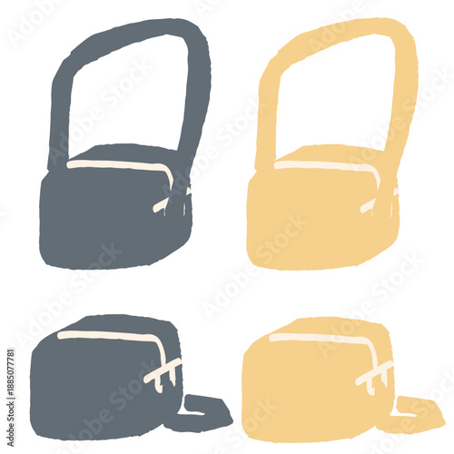 入園案内に使いやすい シンプルな説明用イラストカットシリーズ｜幼稚園通園バッグ
Simple Explanatory Illustration Series for Kindergarten Guides｜Kindergarten School Bag