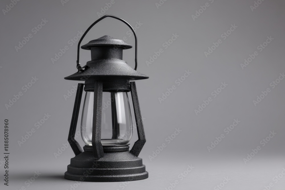 custom made wallpaper toronto digitalBlack vintage decorative lantern on a gray background, a classic camping light for cozy home decor and outdoor adventure theme