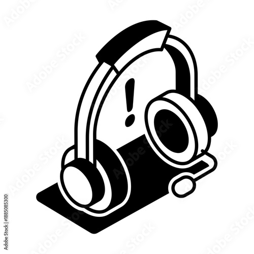 A glyph style icon representing customer service