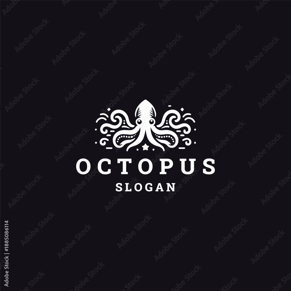 Obraz premium Octopus logo template vector illustration design