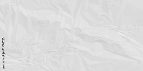 White paper wrinkled texture for background space. Rough white paper. Paper texture, recycled creased paper background.