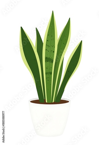 Green Succulent Plant in White Minimalist Hexagonal Pot