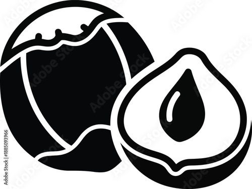 Healthy hazelnuts nut food ingredient raw organic ingredient diet natural food source vector