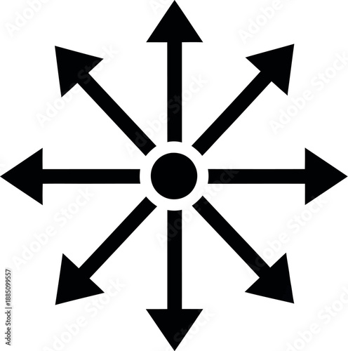 Symmetrical arrow pattern
