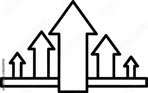 Multiple arrows pointing upwards