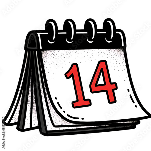 Calendar on Date: A detailed illustration of a calendar, prominently displaying a specific date, offering a visual representation of time and scheduling