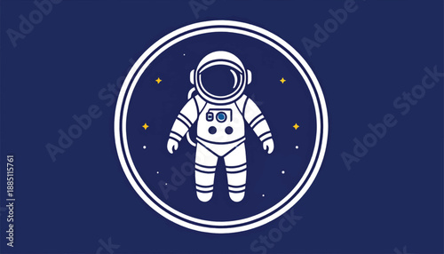 Astronaut in Space Suit Illustration.