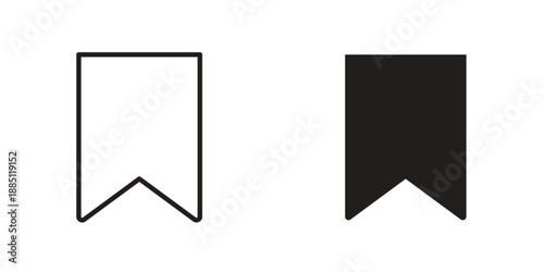 Bookmark icon suitable design silhouette and line art style on white background